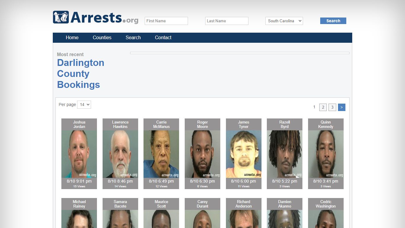 Darlington County Arrests and Inmate Search